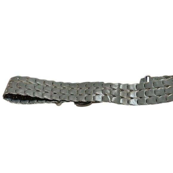 Grey Braided XL Belt With Adjustable Buckle - Picture 3 of 7
